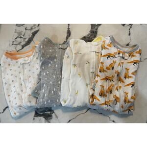 Baby Girl Boy Neutral Zipper Sleepers Carters Cloud Island 3 - 6 month